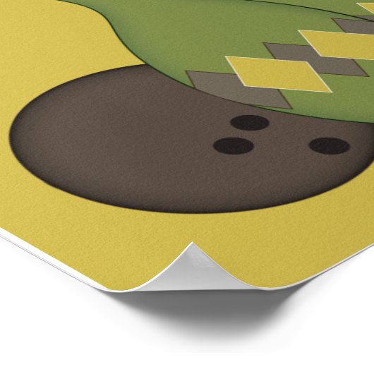 50s Retro Bowling ポスター (角)