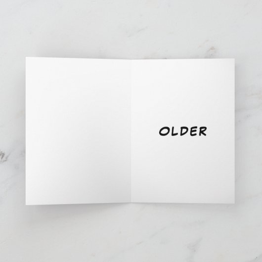 50thおもしろいまたは丘の上の任意の年齢誕生日 カード (内部)