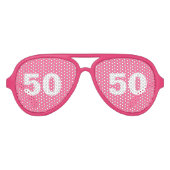 50thおもしろいバースデーパーティーの陰影 | Ageユーモア アビエーターサングラス (正面)