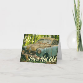 50thおもしろい誕生日ヴィンテージダーティーオールドマン誕生日 招待状