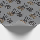 50thのパーソナライズ誕生日 ラッピングペーパー (角)