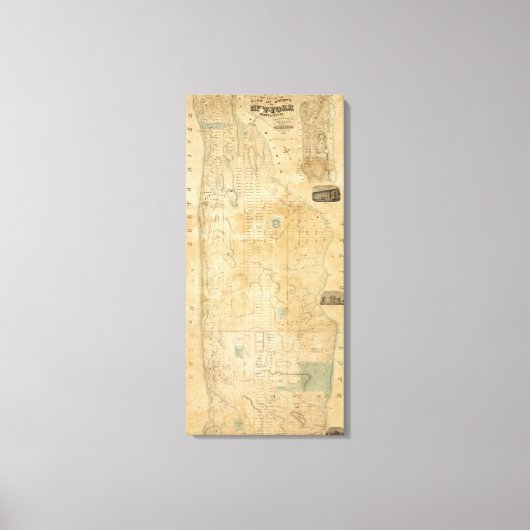 50thの北のニューヨークの市と郡 キャンバスプリント (正面)