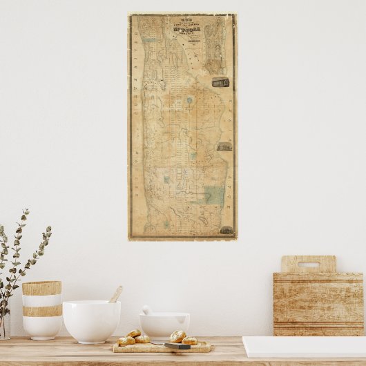 50thの北のニューヨークの市と郡 ポスター (キッチン)