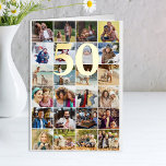 50thまたは任意の年齢の誕生日24フォトコラージュ金ゴールド 箔グリーティングカード<br><div class="desc">あなたの選択の豪華な金ゴールドフォイル番号とフォトコラージュの誕生日カード。写真テンプレートは、正方形のinstagramグリッドフォーマットで表示されお気に入りのる24枚の写真を追加するように設定されている。また、年齢を編集し、カード内の誕生日の挨拶をパーソナライズすることができる。写真の配置に関する問題があるもしと、写真を正方形に切り抜き、デザインツールを使用して再アップロードまたは編集を行うクリックと、組み込みの切り抜きツールを使用して写真のフォーカス領域を再配置できる。</div>