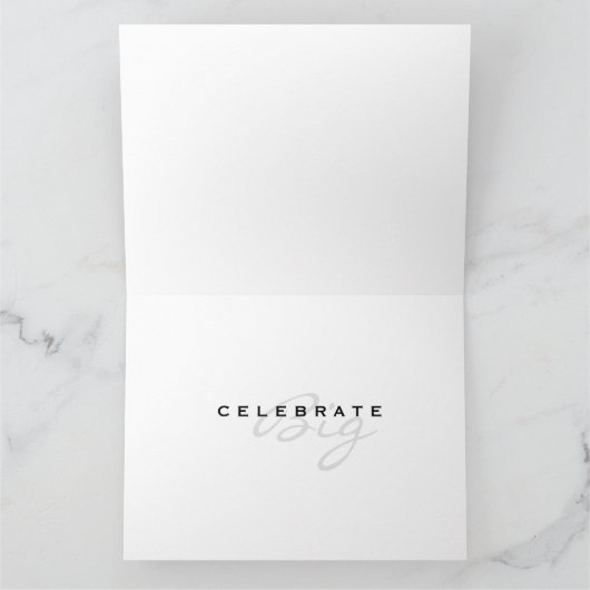 50thまたは任意の年齢の誕生日 – 大 カード (内部)