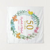 50thアニバーサリーゴールデンフローラバタフライリース タペストリー (正面(横))