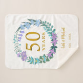 50thアニバーサリーゴールデンフローラブルーベルリース シェルパブランケット (正面(横))