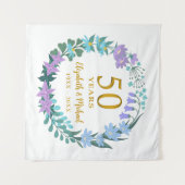 50thアニバーサリーゴールデンフローラブルーベルリース タペストリー (正面(横))