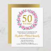 50thアニバーサリーゴールデンフローラリース招待状 (正面/裏面)