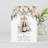50thエレガントサプライズ誕生日パーティー |シャンパン 招待状 (スタンド正面)
