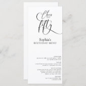 50thエレガント Birthday Partyメニュー メニュー (正面/裏面)
