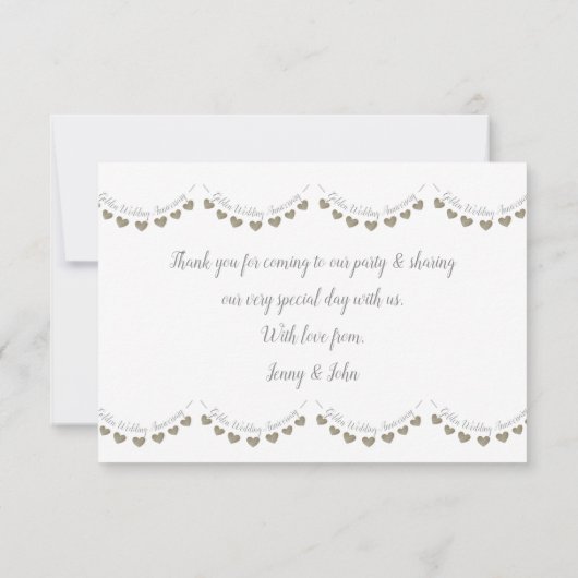 50thゴールデンアニバーサリーカード結婚をありがとう サンキューカード (裏面)