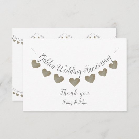 50thゴールデンアニバーサリーカード結婚をありがとう サンキューカード (正面/裏面)