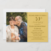 50thゴールデンアニバーサリーサプライズパーティーグリッター 招待状 (正面)