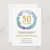 50thゴールデンアニバーサリーセーブ・ザ・デート案内 案内ポストカード (正面/裏面)