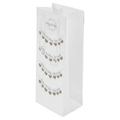 50thゴールデン結婚サニバーホワイトバンティング ワインギフトバッグ (正面アングル)