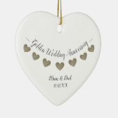 50thゴールデン結婚ズ記念日のお母さんとパパ セラミックオーナメント (右)