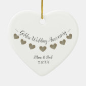 50thゴールデン結婚ズ記念日のお母さんとパパ セラミックオーナメント (裏面)
