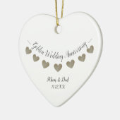 50thゴールデン結婚ズ記念日のお母さんとパパ セラミックオーナメント (左)