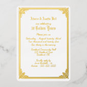 50thゴールデン結婚式招待状 箔招待状 (正面)