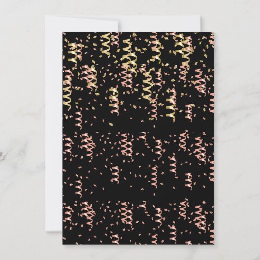 50thサプライズ誕生日バラゴールドフォイルバルーンアーチ 招待状 (裏面)