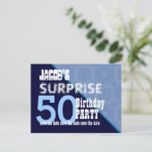 50thサプライズ誕生日W001Zの日付を保存 案内ポストカード (スタンド正面)