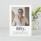 50thスクエアフォト誕生日 招待状 (スタンド正面)