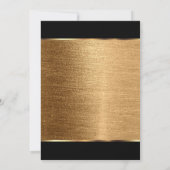 50thダークゴールデンハート記念日デザイン 招待状 (裏面)