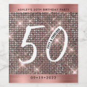 50thハッピーバースデートレンディシック ワインラベル (シングルラベル)