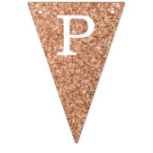 50thバースデーパーティモダン金ゴールド&ブルー |フィフティ バンティングフラッグ (第3の旗)