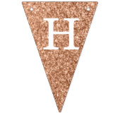 50thバースデーパーティモダン金ゴールド&ブルー |フィフティ バンティングフラッグ (第1の旗)