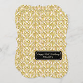 50thバースデーパーティーグラムガツビー素晴らしスタイル 招待状 (正面/裏面)