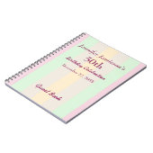 50thバースデーパーティーゲストブックパステルノート ノートブック (左側)