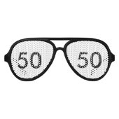 50thバースデーパーティースクリーン アビエーターサングラス (正面)