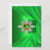 50thバースデーパーティードライムグリーンダイヤモンドイメージ 招待状 (正面)