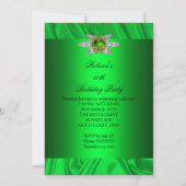 50thバースデーパーティードライムグリーンダイヤモンドイメージ 招待状 (裏面)