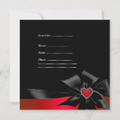 50thバースデーパーティードレッドシルバーワイルド白黒 招待状 (裏面)