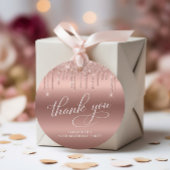 50thバースデーパーティーバラ金ゴールドグリッターありがとう フェイバータグ