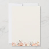 50thバースデーパーティーピーチアイボリーフローラ 招待状 (裏面)