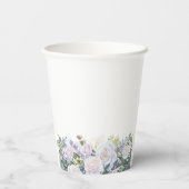 50thバースデーパーティーブルーホワイトフローラカスタム 紙コップ (裏面)