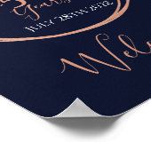 50thバースデーパーティー応援50年海軍バラ金ゴールド ポスター (角)