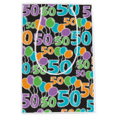 50thバースデーパーティー抱き枕 ミディアムペーパーバッグ (正面)