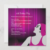 50thバースデーパーティー素晴らしい50ディバピンクホワイト 招待状 (裏面)