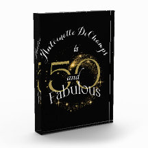 50thバースデーパーティー金ゴールドブラック50と素晴らしい