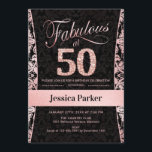 50thバースデーパーティー – バラ金ゴールドブラック 招待状<br><div class="desc">第50回バースデーパーティーへの招待を黒とバラ金ゴールド。エレガント招待状カードとフェイクグリッターバラ金ゴールドとダイヤモンド。機能damaskパターンとスクリプトフォント。50で最高！クラシックデザインパーティーに最適なスタイリッシュ。年齢もしを教えてカスタムくれ。</div>