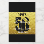 50thパーソナライズされた Any Birthday Partyミニお願い ワインラベル (シングルラベル)