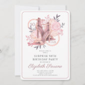 50thファブラスバラ金ゴールドグリッター踊りシューズ 招待状 (正面)