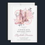 50thファブラスバラ金ゴールドグリッター踊りシューズ 招待状<br><div class="desc">50エレガントとfab 50の驚きの誕生日パーティーの招待踊り高いヒールの靴とバラとバラ金ゴールドグリッターきらめくで、あなたの名前はトレンディースクリプトタイポグラフィとデザインとタイプに統合された真珠の文字列。このユニークスタイリッシュ節目の誕生日の招待状。50とまだファブ！色のタイプ。エレガントシック。</div>