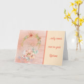 50thフレンド誕生日水彩サボテン カード (黄色い花)