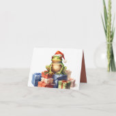 50thフロッグホリデー誕生日ギフト包まれたプレゼント 招待状 (裏面)